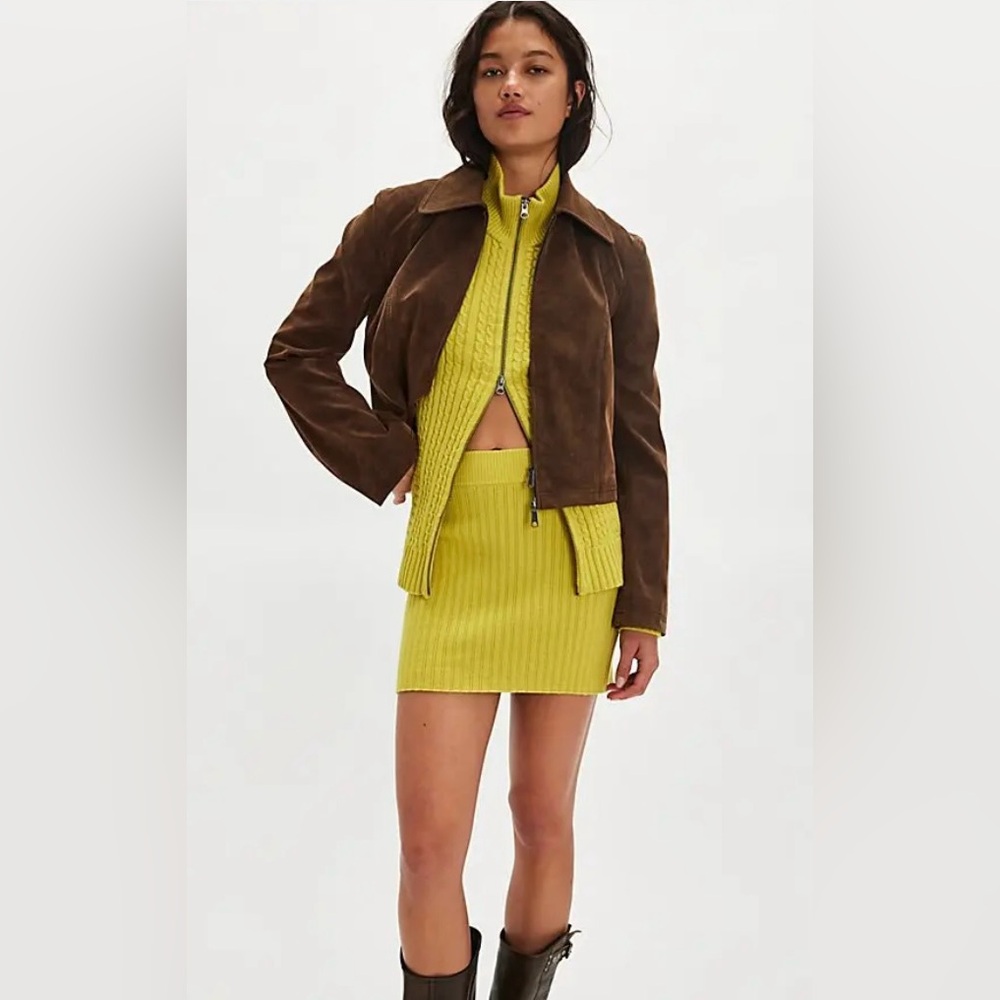 NWT Free People Eliza Mini Skirt Sweater Set